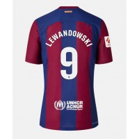 Barcelona Robert Lewandowski #9 Domáci Ženy futbalový dres 2023-24 Krátky Rukáv